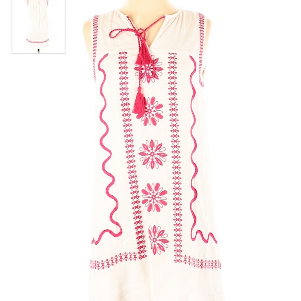 Francesca’s Pink Embroidery Mini Dress